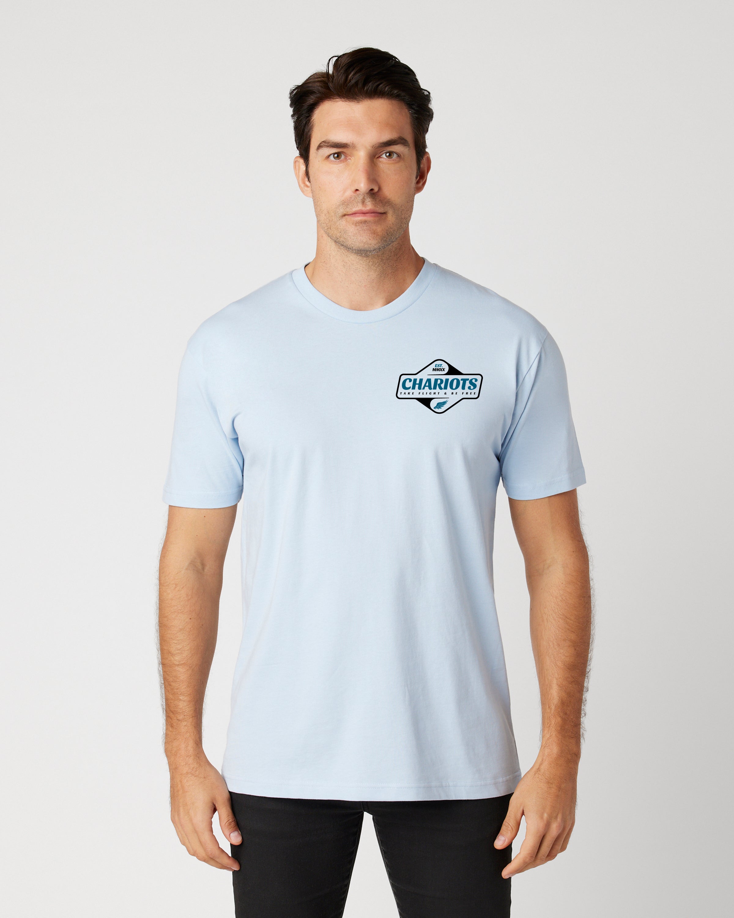 DUAL WAVES TEE (Light Blue)