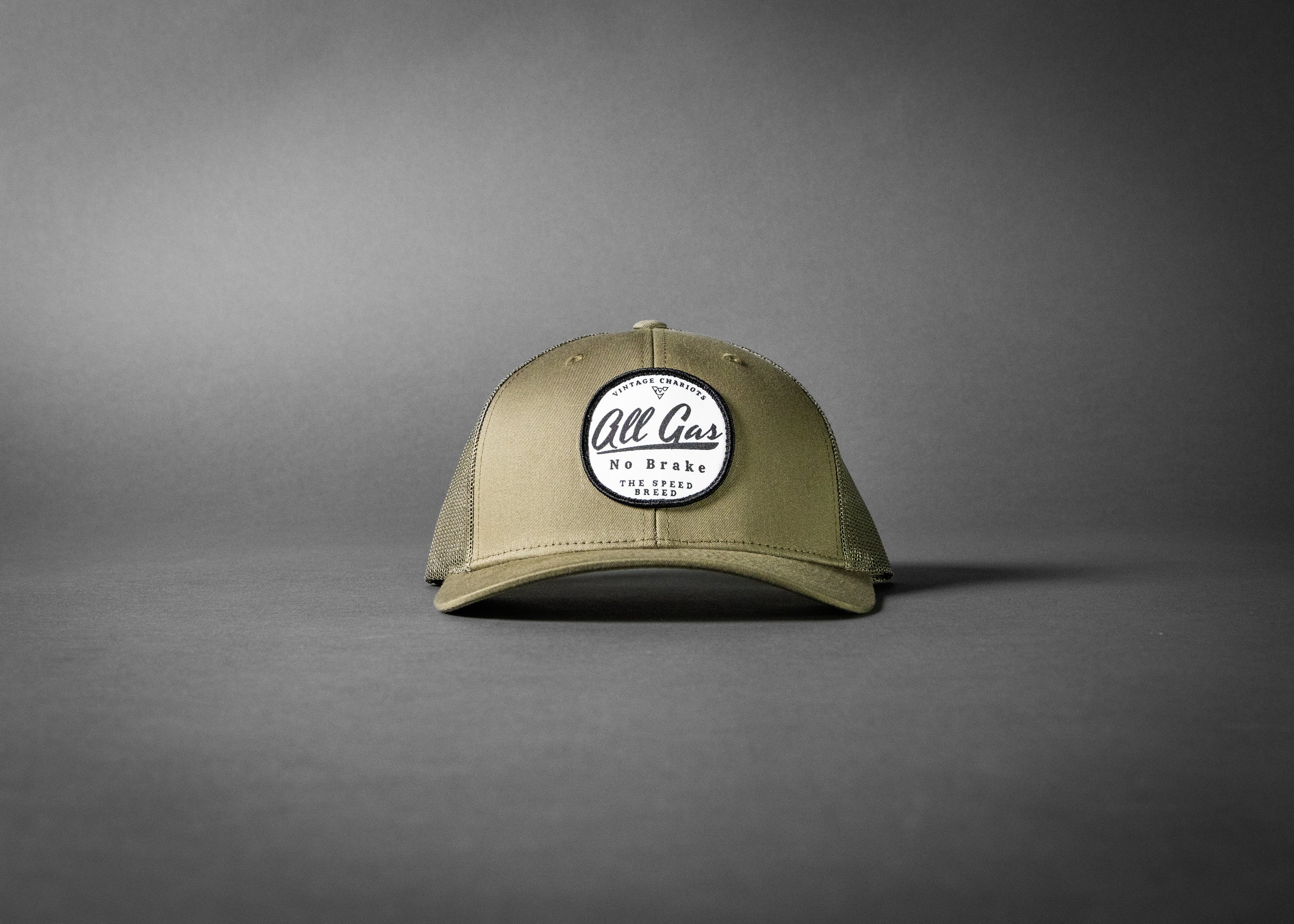 ALL GAS NO BRAKE (Loden Green Premium Trucker Hat)