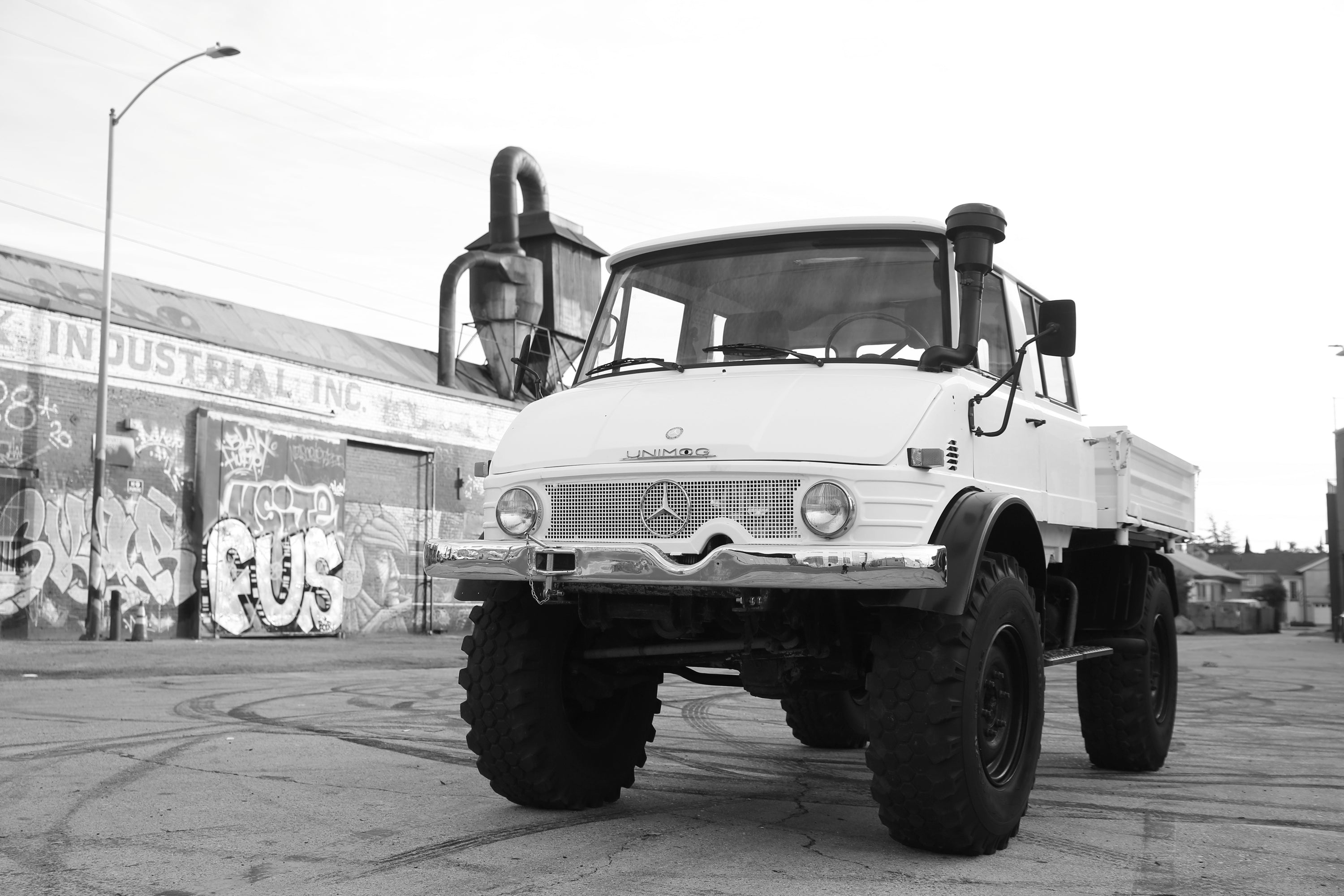 1979 Mercedes-Benz Unimog DOKA White FINE ART PRINT