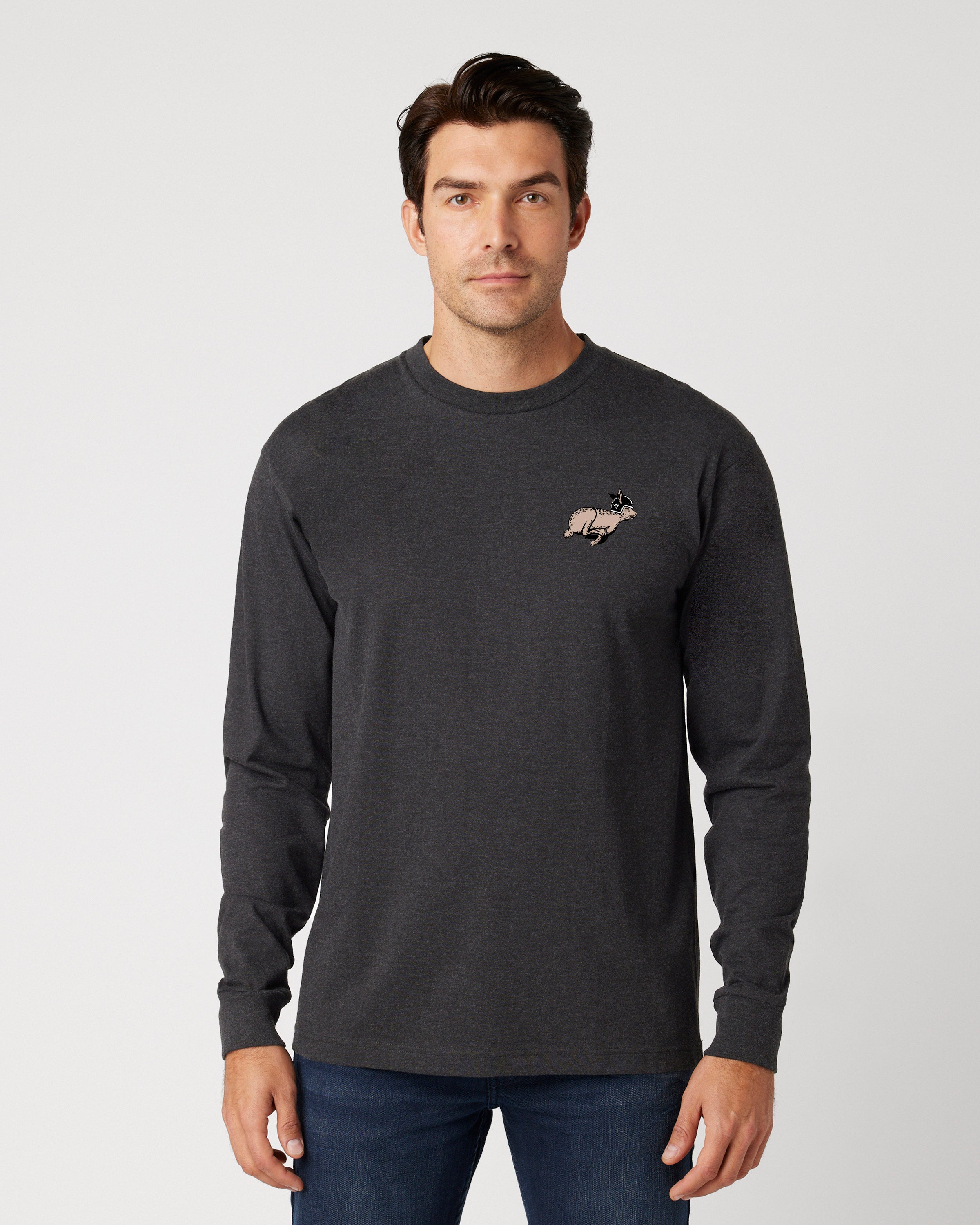 HAREPIN LONG SLEEVE TEE (Vintage Black)