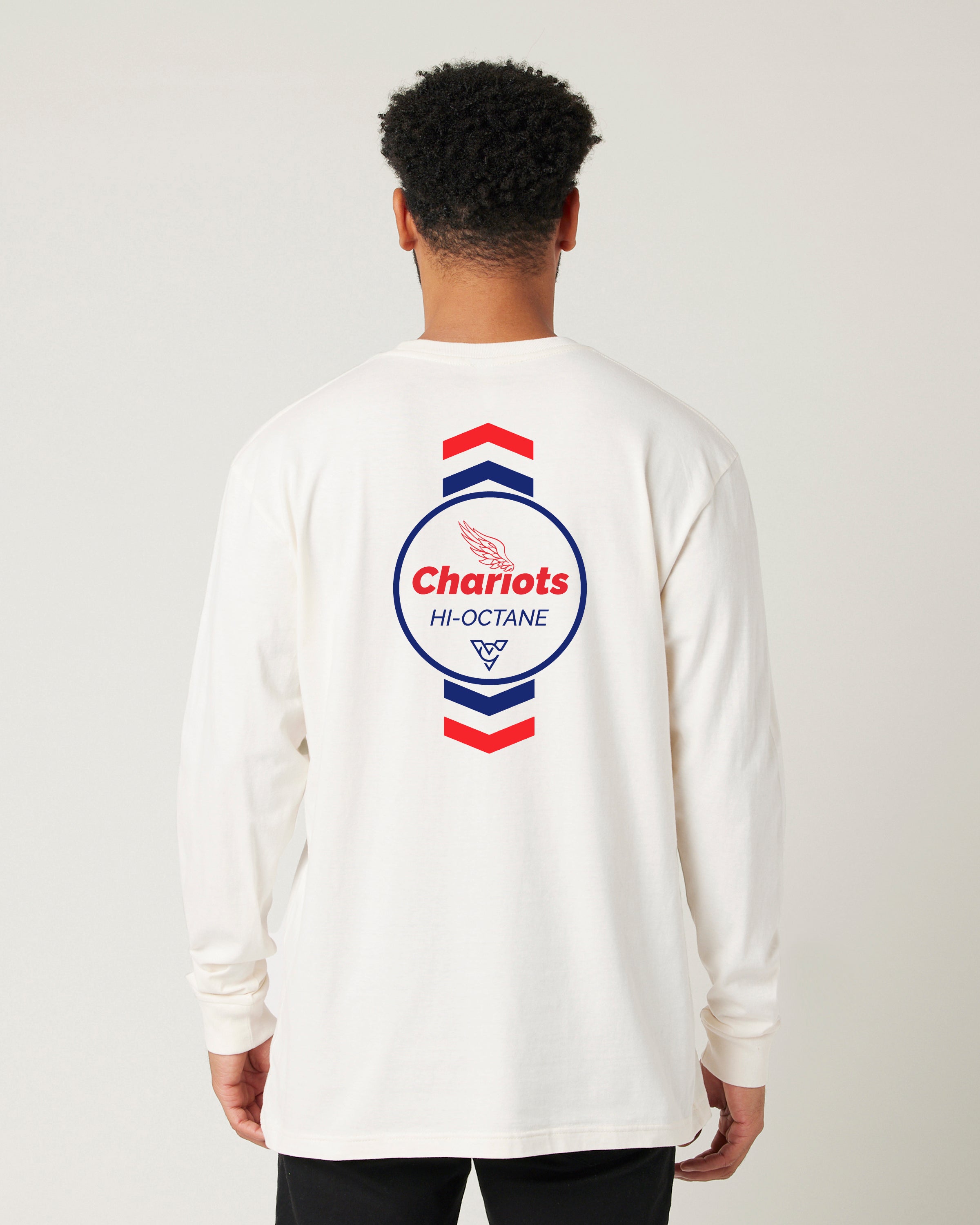 CHEVRON HI OCTANE LONG SLEEVE TEE (Vintage White)