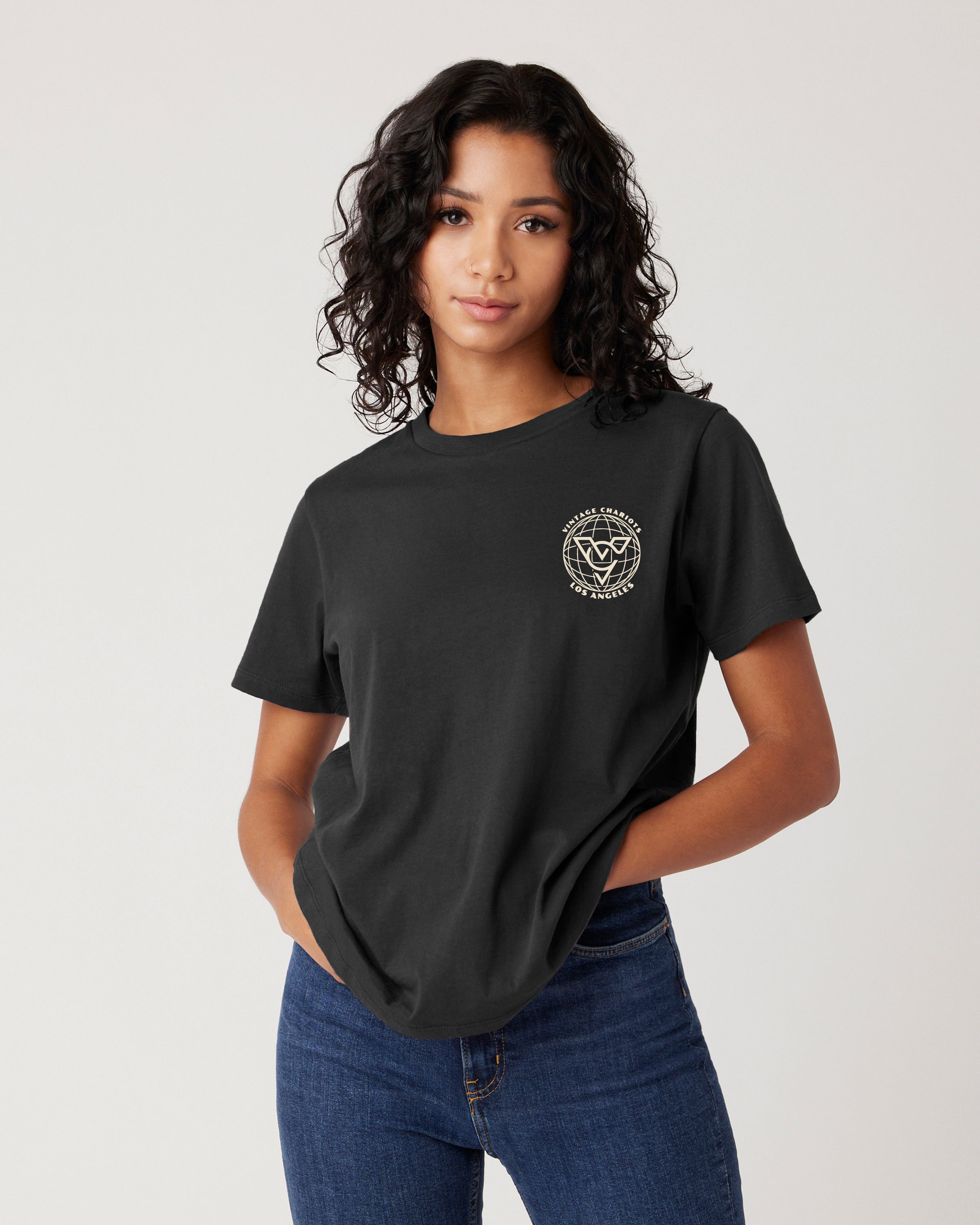 COBRA RACING WOMENS BOYFRIEND TEE (Vintage Black)