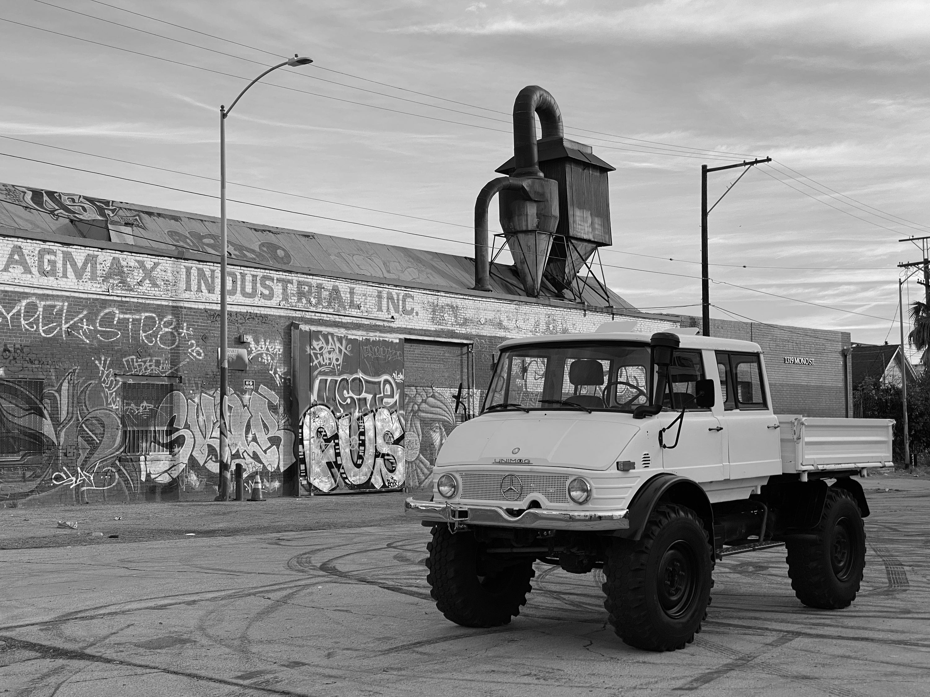 1979 Mercedes-Benz Unimog DOKA White FINE ART PRINT