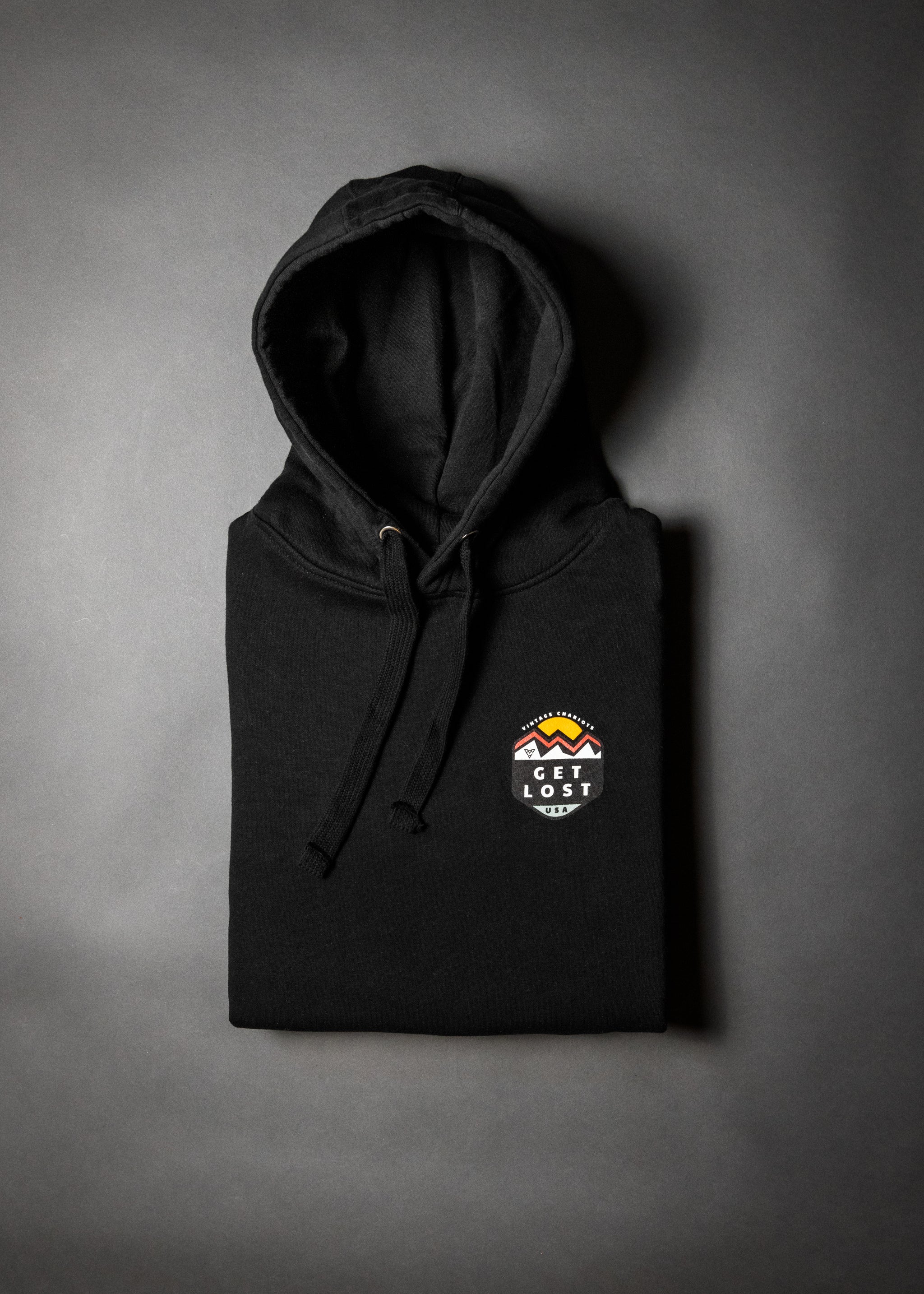 GET LOST UNISEX PREMIUM PULLOVER HOODIE (Black)