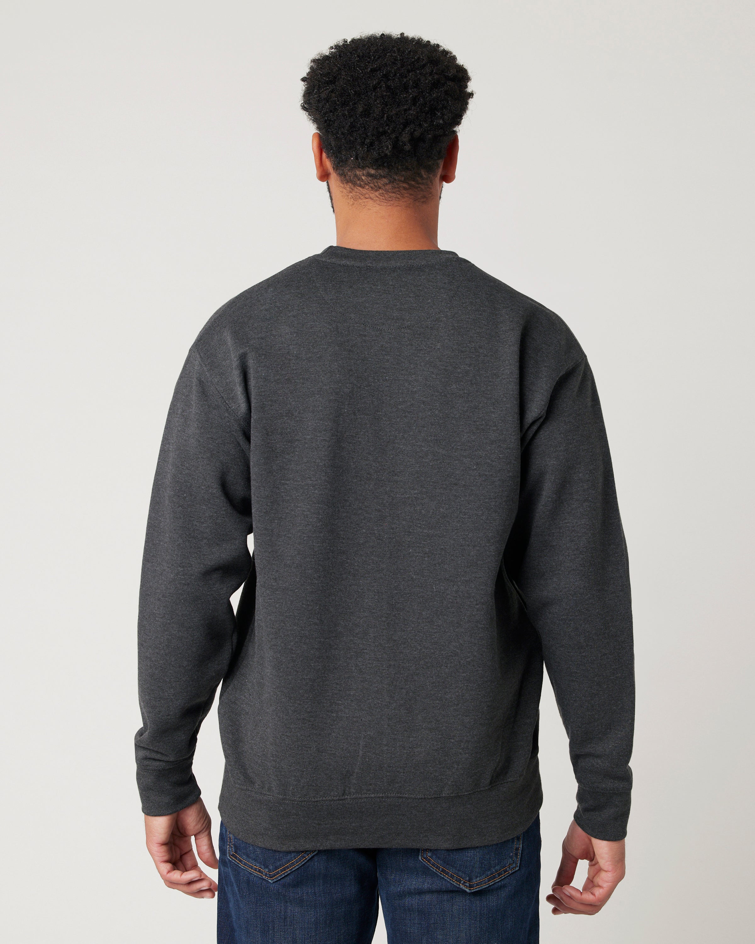 HAREPIN UNISEX PREMIUM CREW NECK SWEATSHIRT (Charcoal Heather)