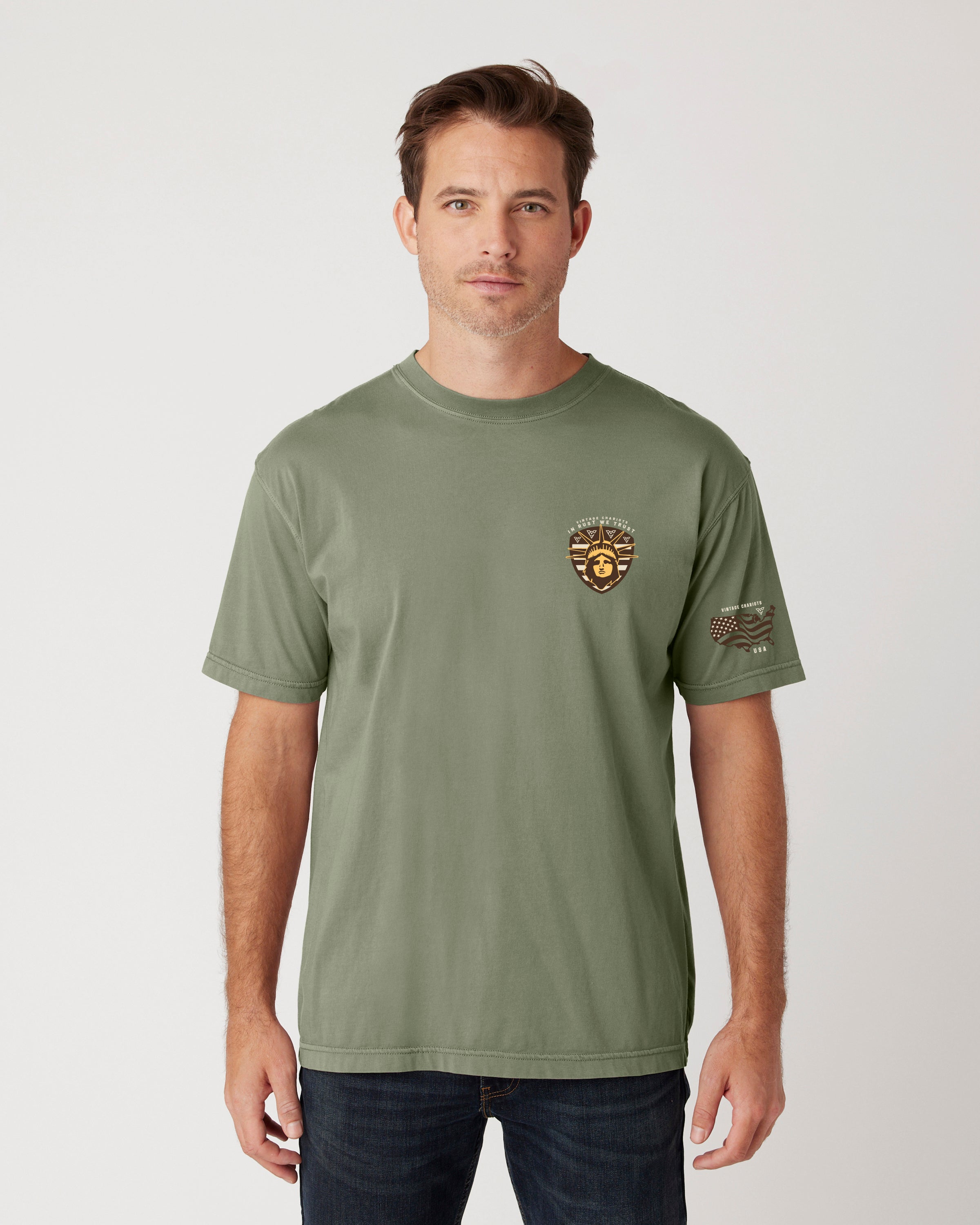 IN RUST WE TRUST TEE (Bay Leaf)