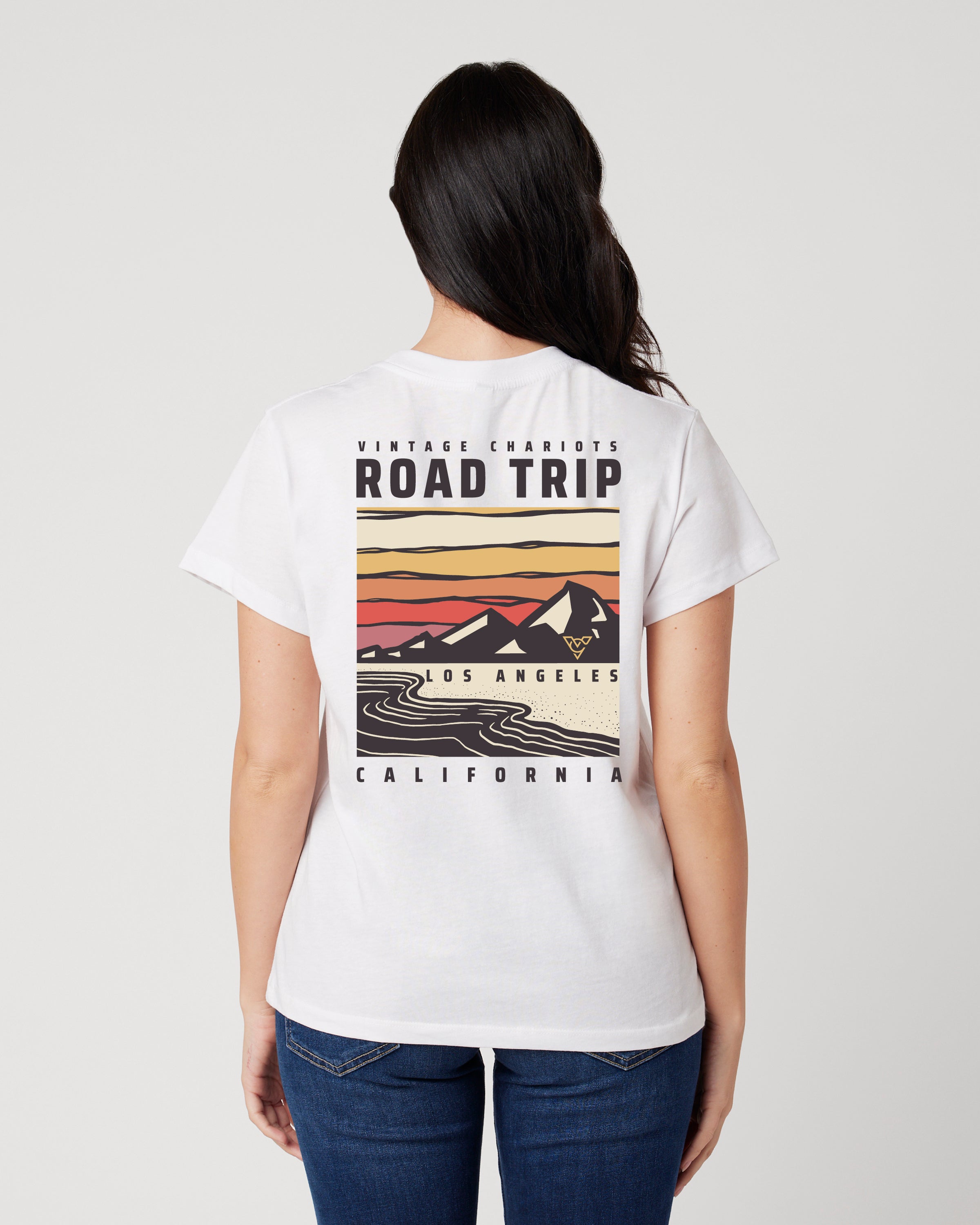 ROAD TRIP WOMENS BOYFRIEND TEE (White)