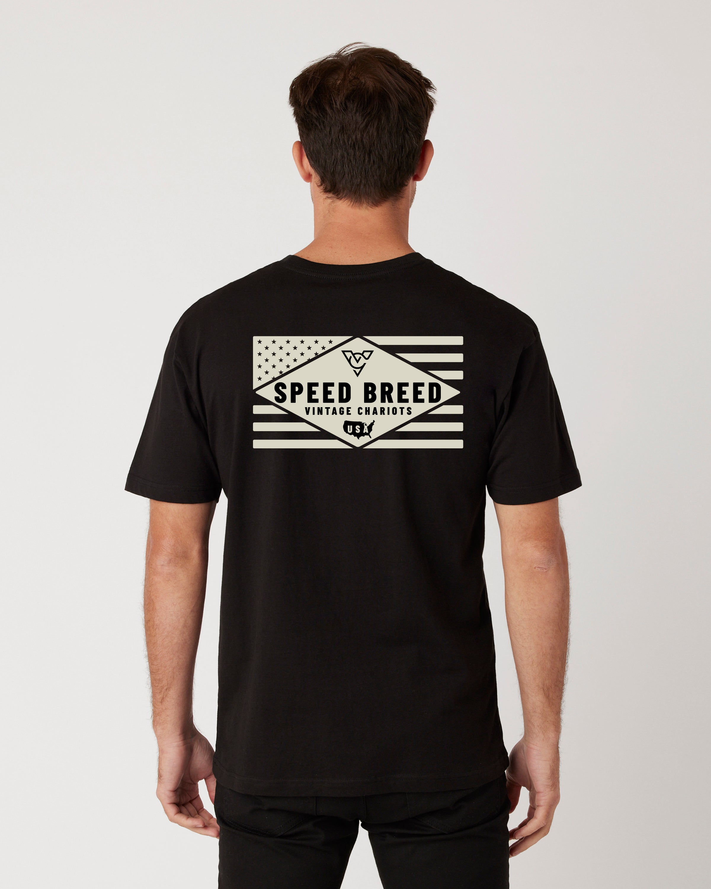 SPEED BREED FLAG TEE (Black)