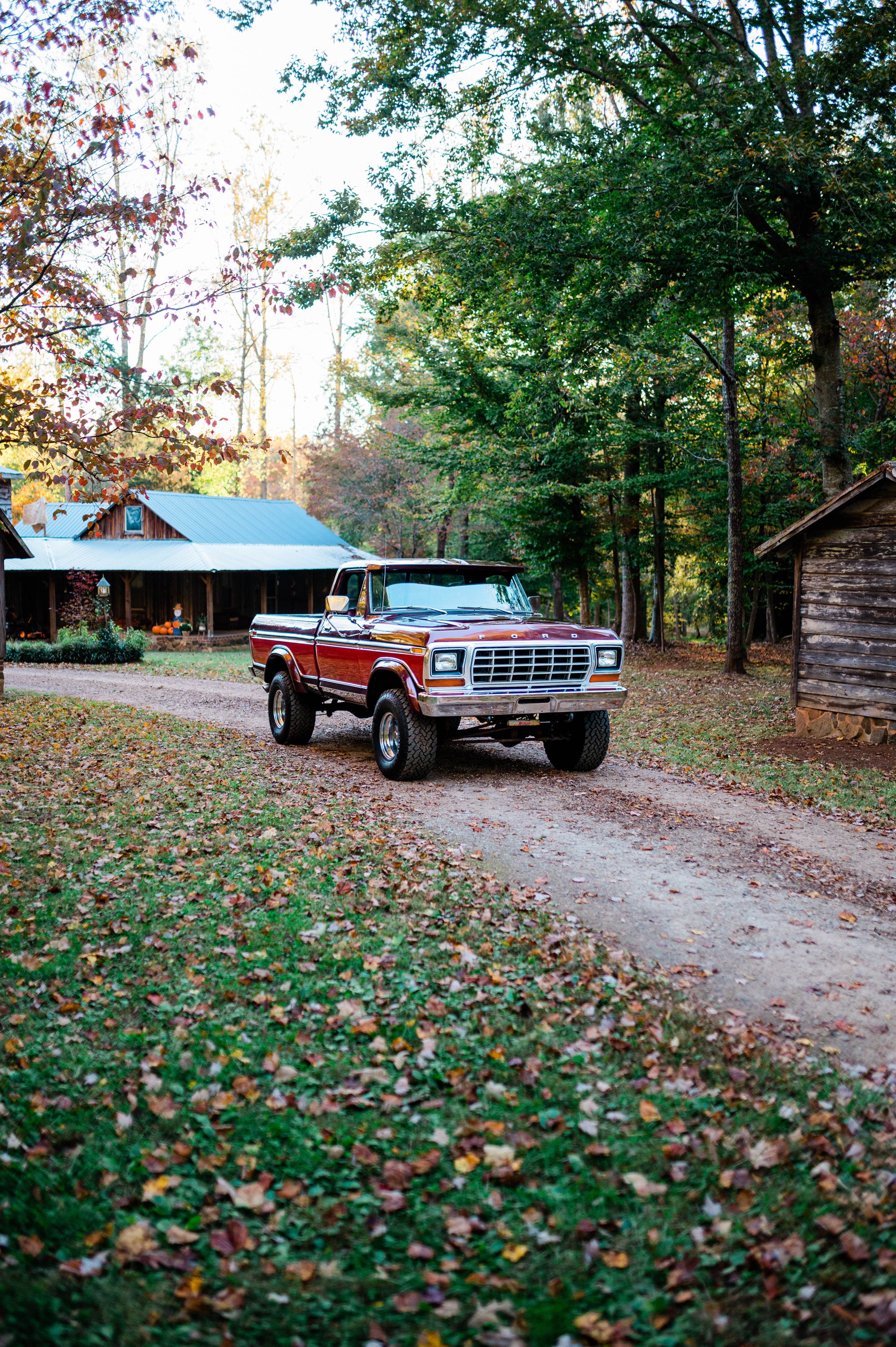 1979 Ford F-150 4x4 Short Bed Red/Maroon FINE ART PRINT